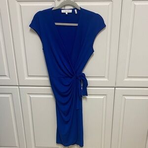 Lark & Ro Royal Blue Midi Dress with Side Tie
